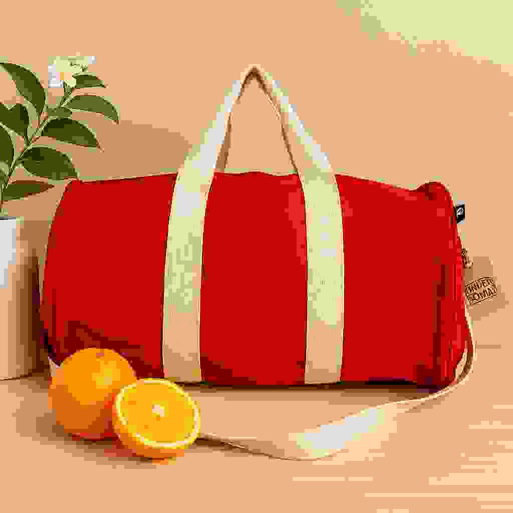 Gym Duffel Bag Maroon With Shoulder Strap