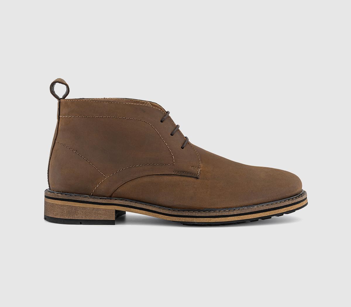 OFFICE Mens Bernie Casual Chukka Boots Brown Nubuck OFFICE Mens Bernie Casual Chukka Boots Brown Nubuck