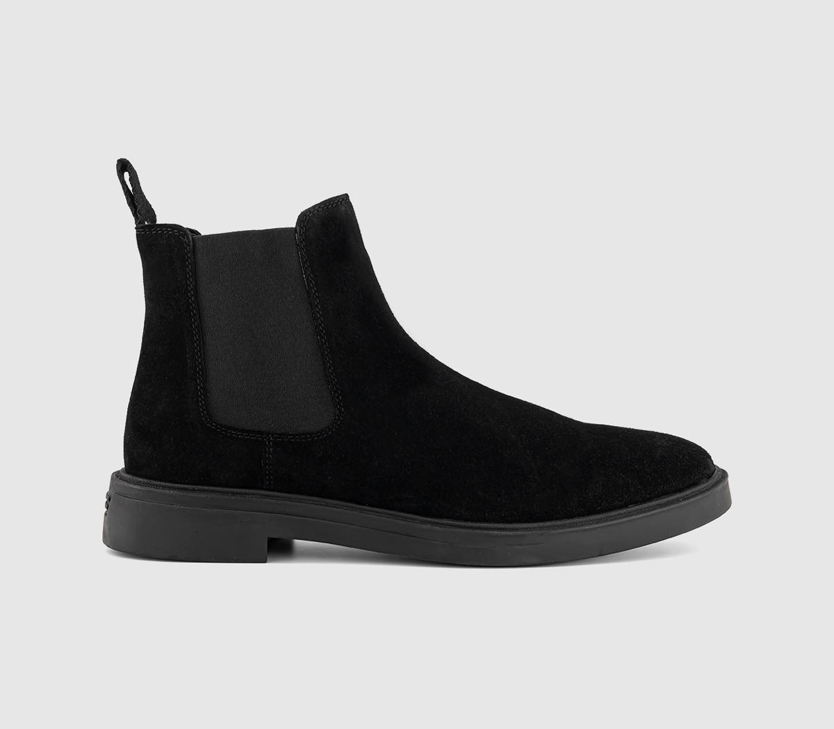 OFFICE Mens Baltimore Chelsea Boots Black Suede OFFICE Mens Baltimore Chelsea Boots Black Suede