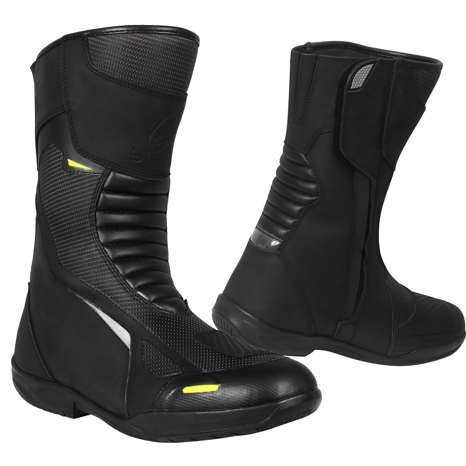 Black Explorer Motorcycle Boots – Black | Black Explorer Motorcycle Boots – Black |