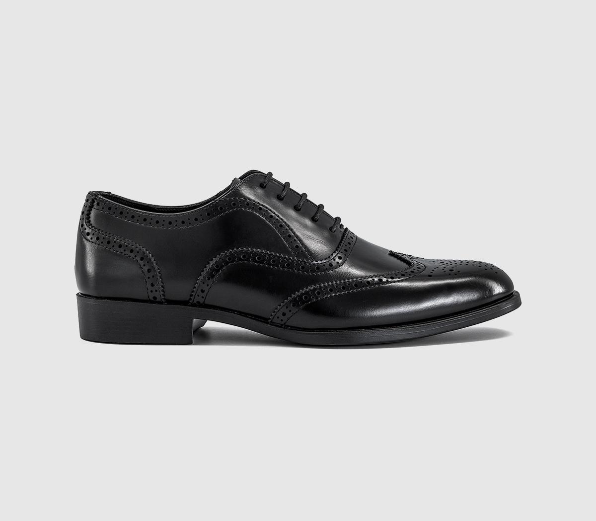 OFFICE Mens Mission Oxford Brogue Shoes Black OFFICE Mens Mission Oxford Brogue Shoes Black