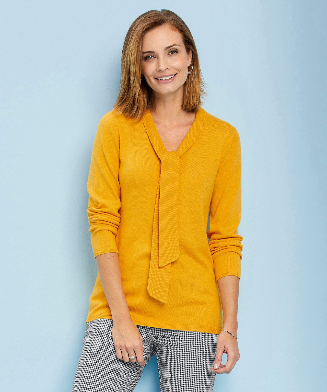 Damart Tie Front Jumper