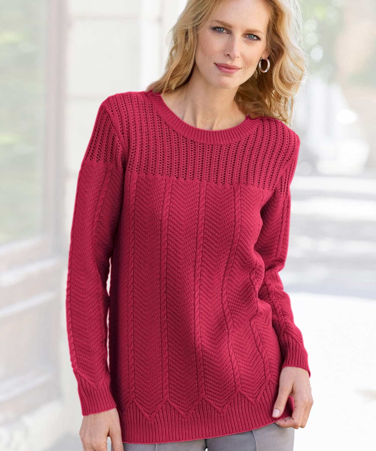 Damart Cable Detail Jumper Damart Cable Detail Jumper