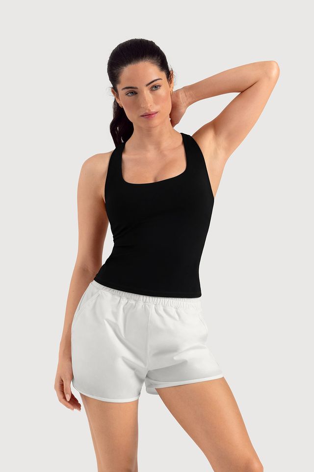 BLOCH Ladies Apex Form Longline Tank Top, Black