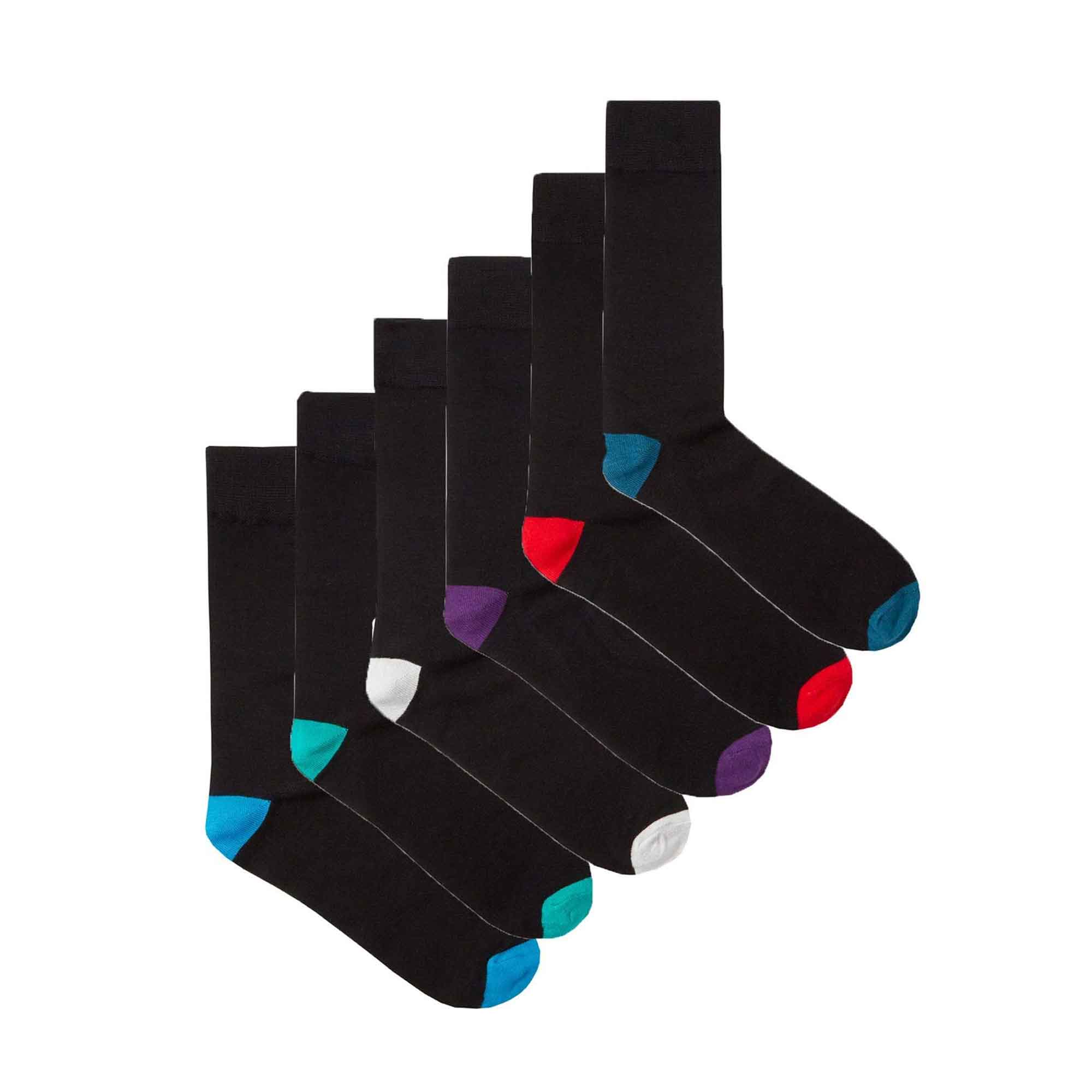 Pairs Mens Bamboo Socks Argyle Stripe Breathable Moisture-Wicking Casual Suit Anti-Odor Soft Grip Elastic Hand-Linked Toe Seam – BLACKMULTI –