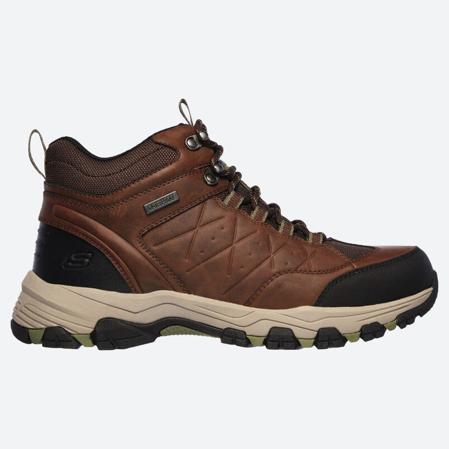 Men’s Relaxed Fit Skechers Selmen Telago Hiking Boots, Brown E