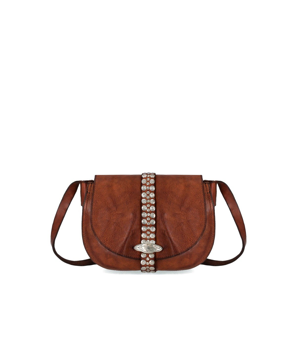 CAMPOMAGGI LINDA COGNAC CROSSBODY BAG