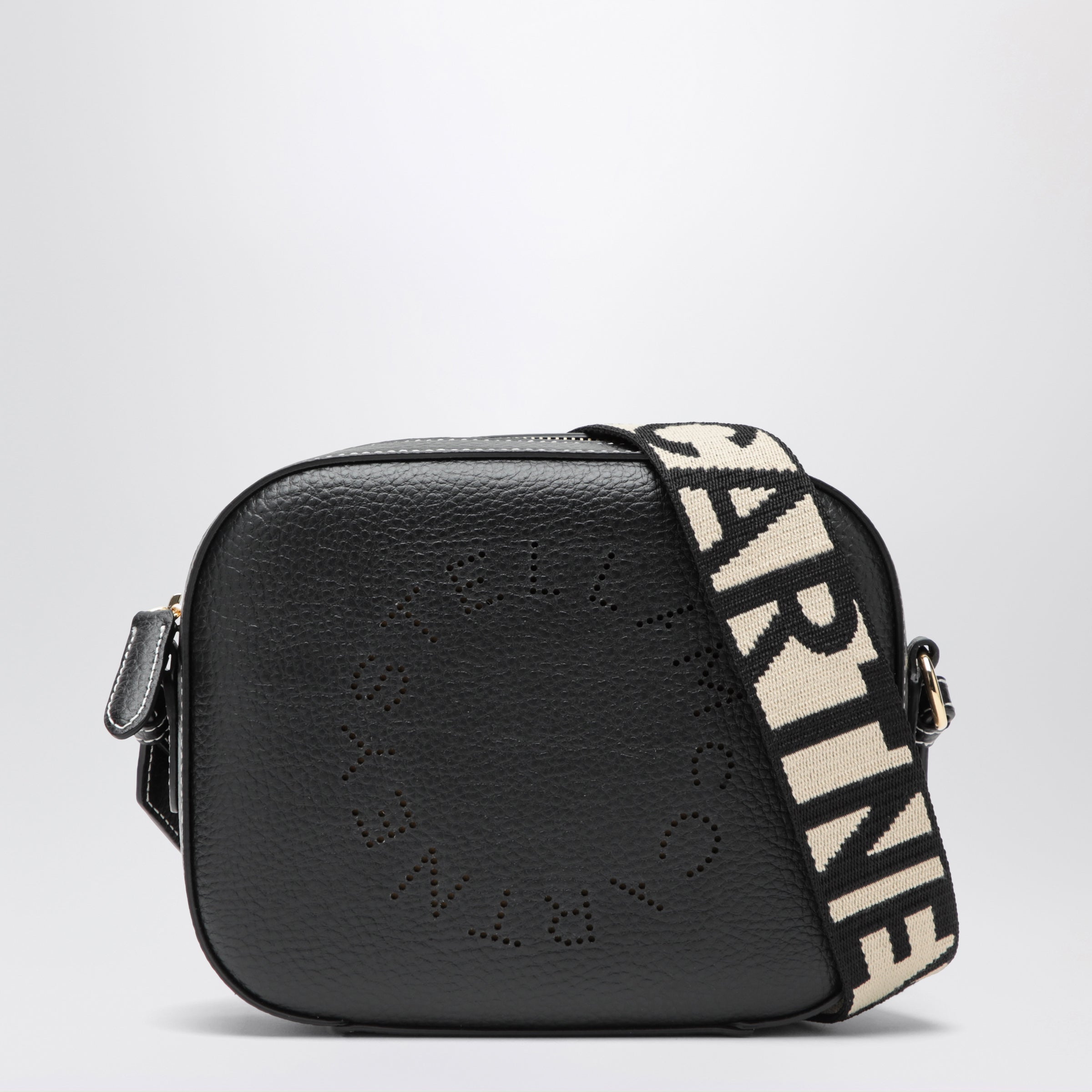 Black Camera Bag With Perforated Logo Black Camera Bag With Perforated Logo