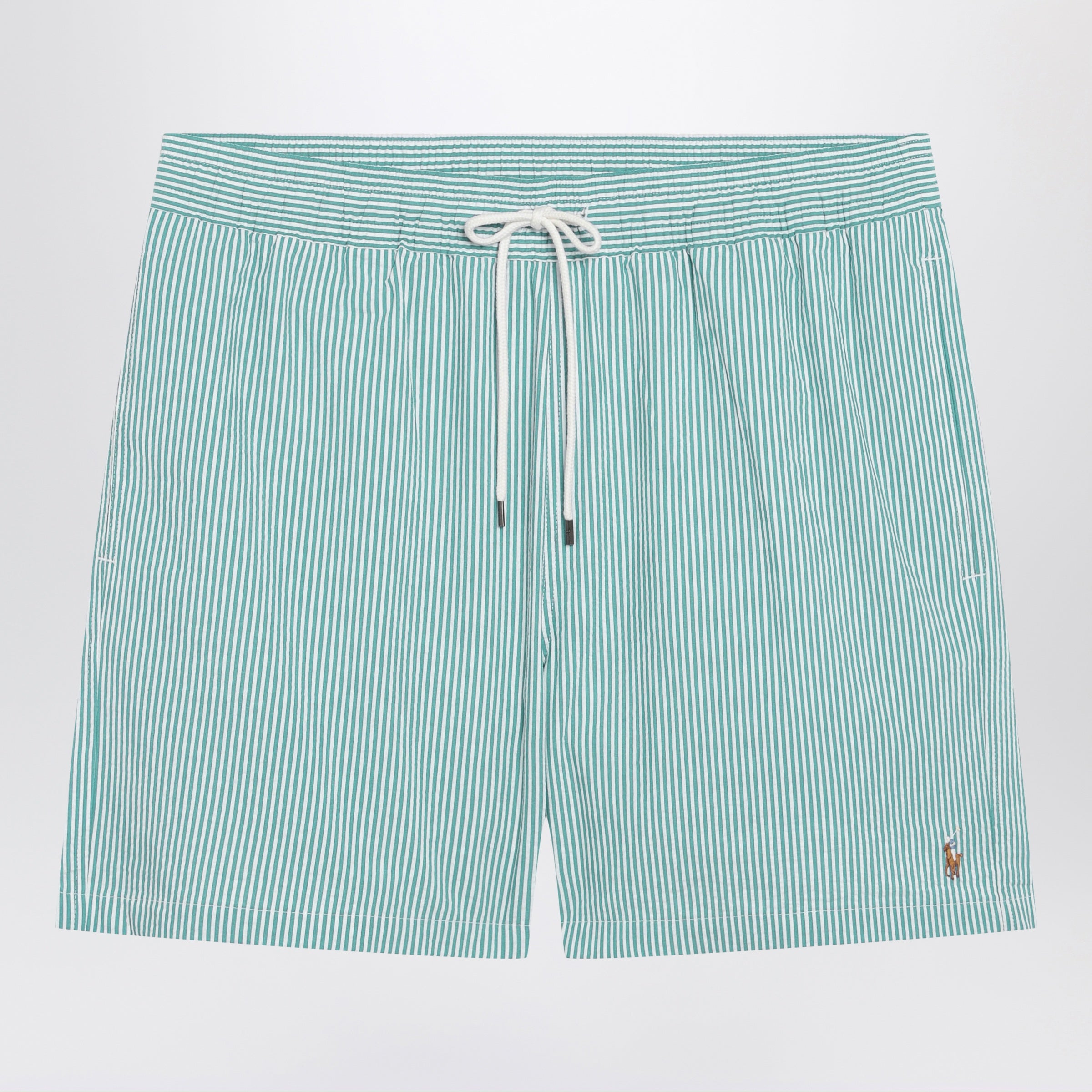 Traveler striped whitegreen seersucker swim shorts Traveler striped whitegreen seersucker swim shorts