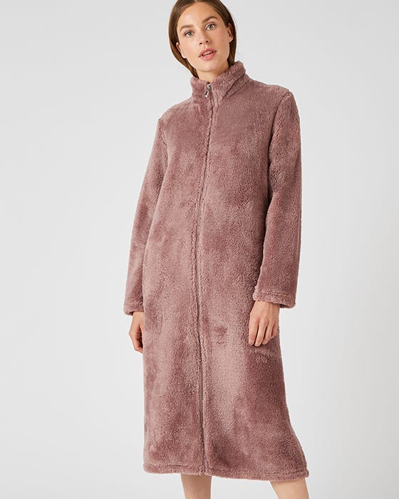 Damart Thermolactyl Teddy Fleece Zipped Dressing Gown