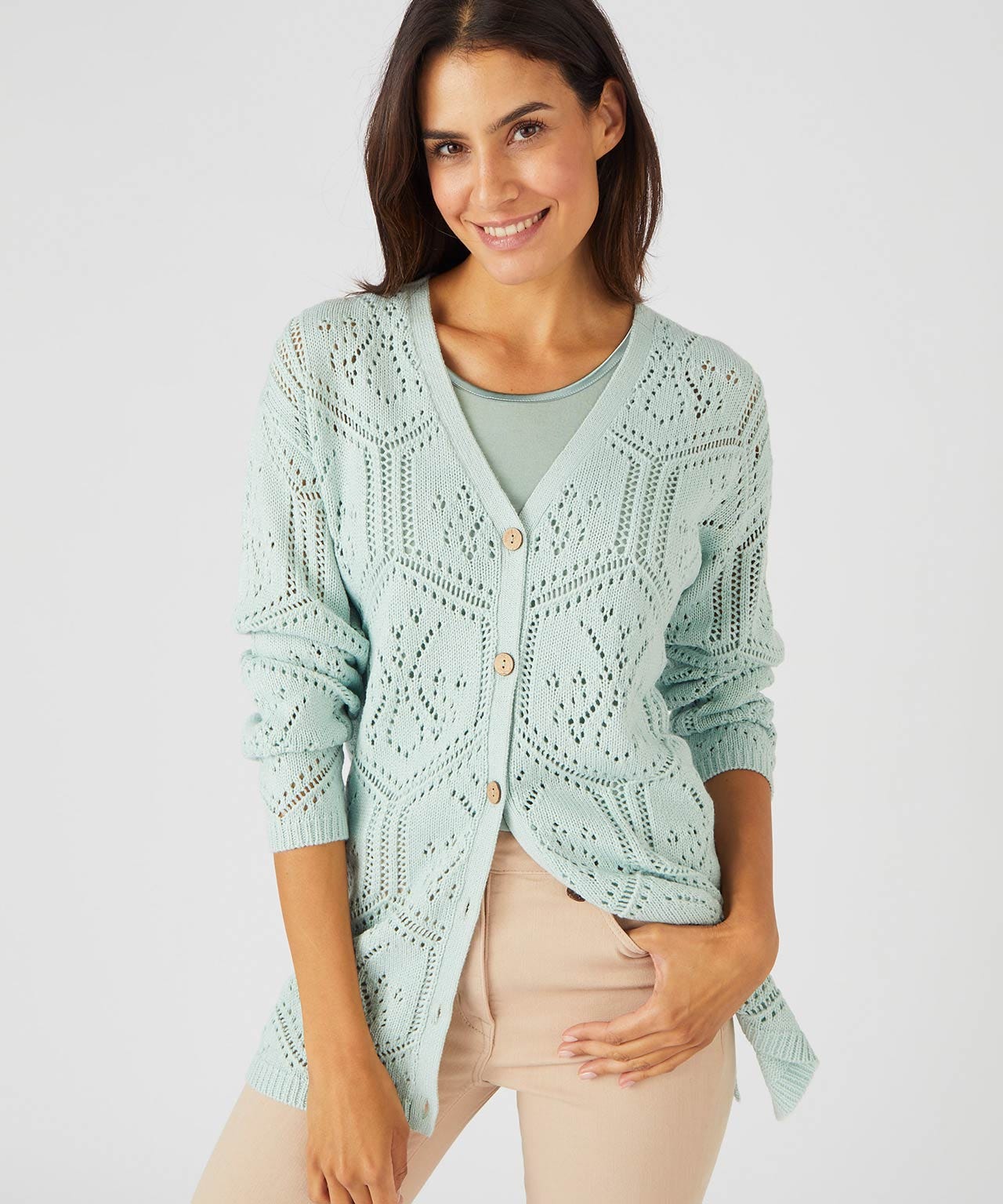 Damart Longline Cardigan