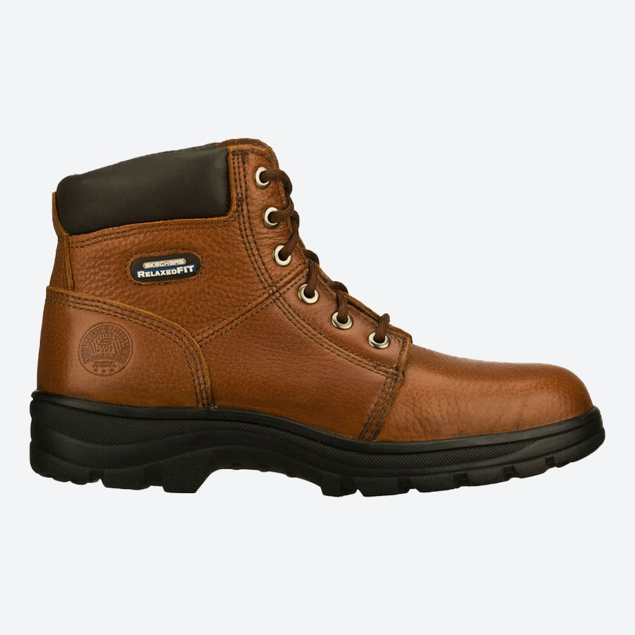 Men’s Wide Fit Skechers Work shire Safety Boots, Brown E Men’s Wide Fit Skechers Work shire Safety Boots, Brown E