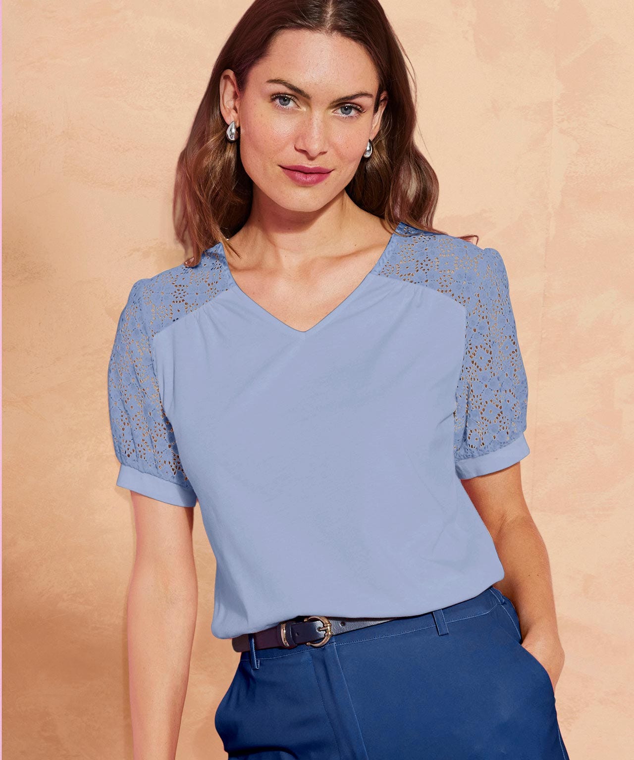 Damart Crochet-Look Detailed shirt Damart Crochet-Look Detailed shirt