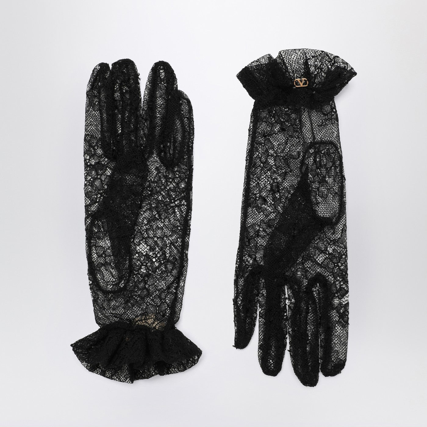 Black lace Vlogo Signature gloves Black lace Vlogo Signature gloves