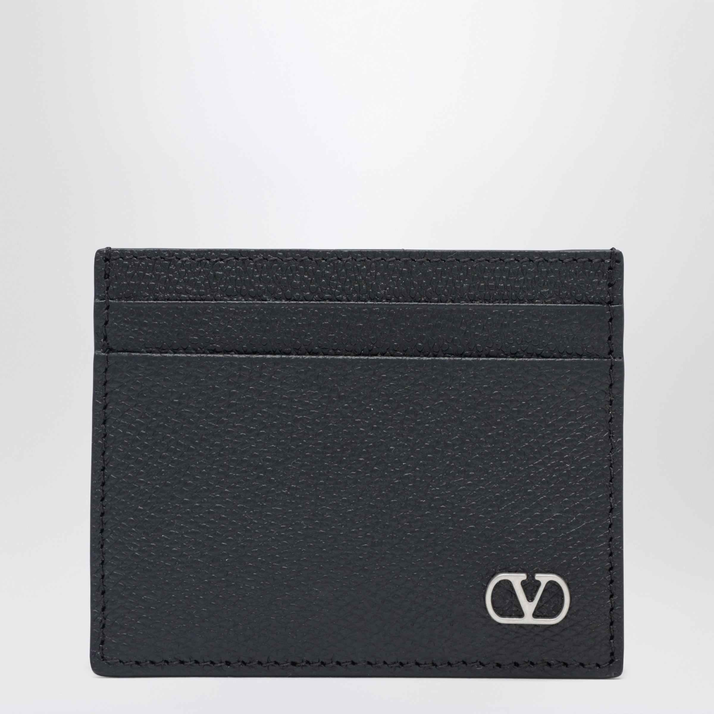 VLogo Signature card holder in black VLogo Signature card holder in black