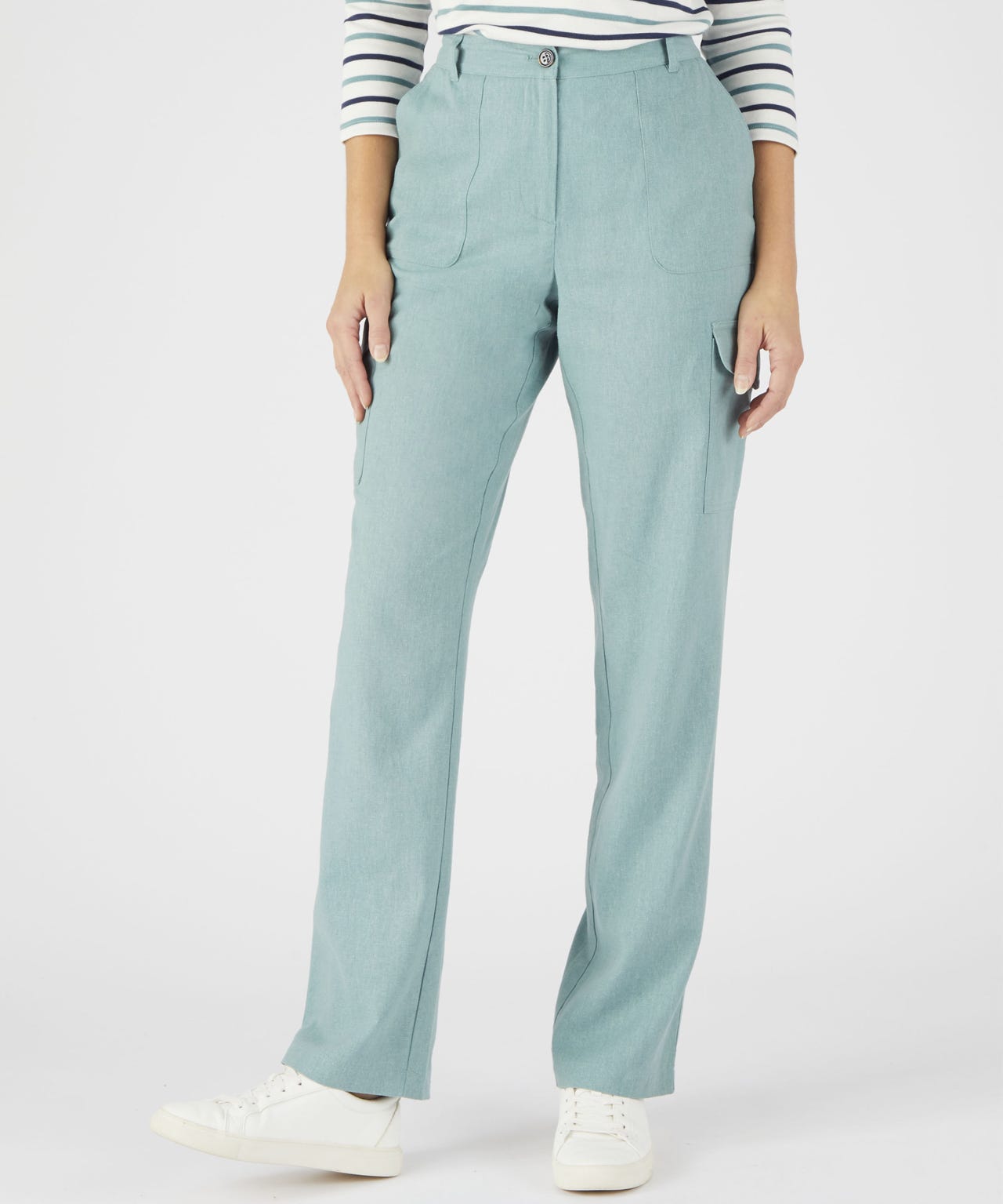 Damart Linen Rich Cargo Trousers Damart Linen Rich Cargo Trousers