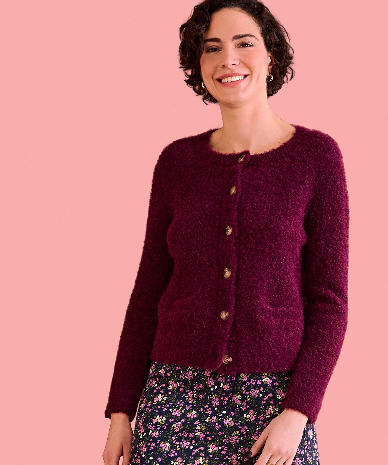 Damart Bouclé Cardigan