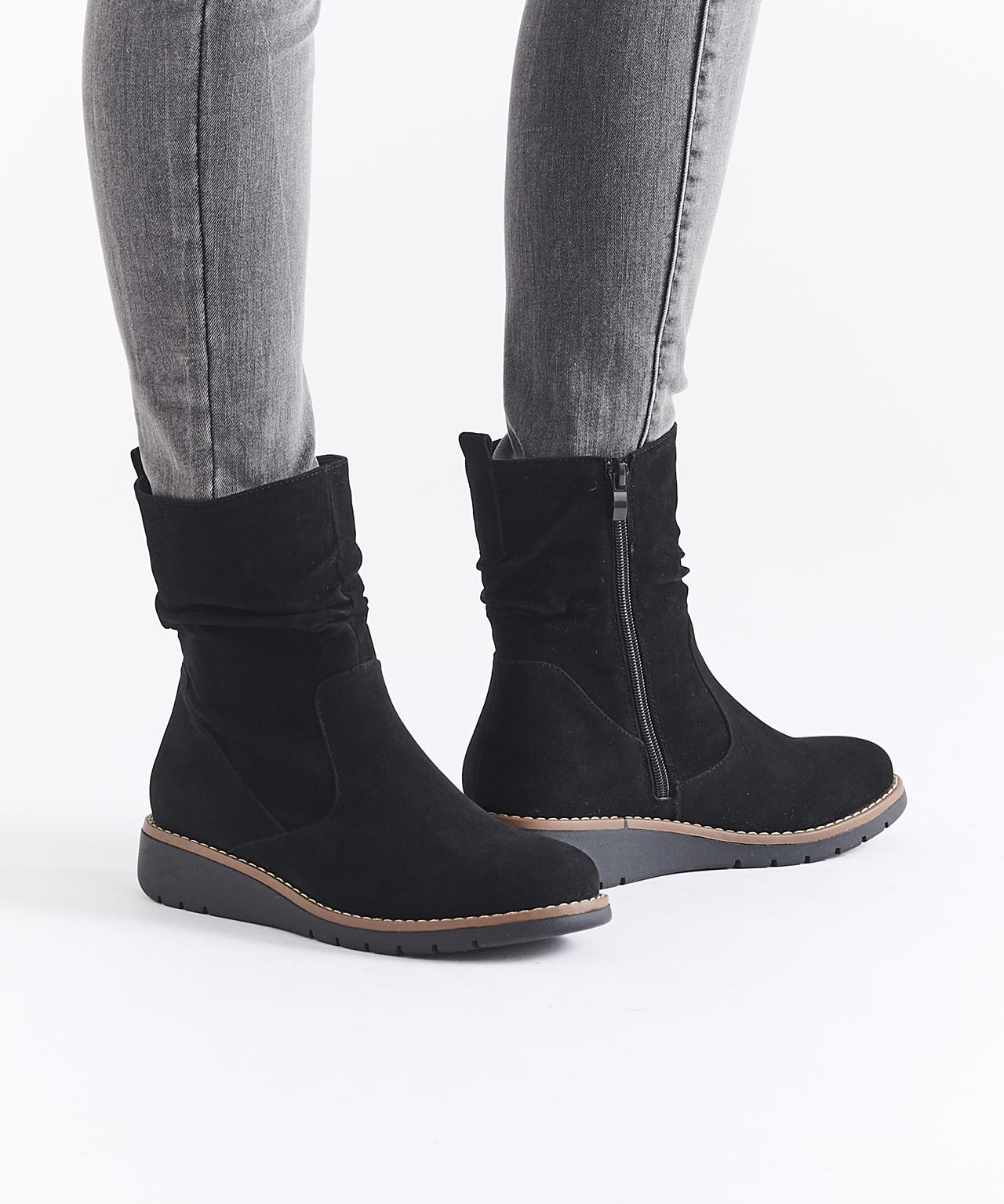 Damart Cushion-walk Slouchy Suede-look Ankle Boot Damart Cushion-walk Slouchy Suede-look Ankle Boot