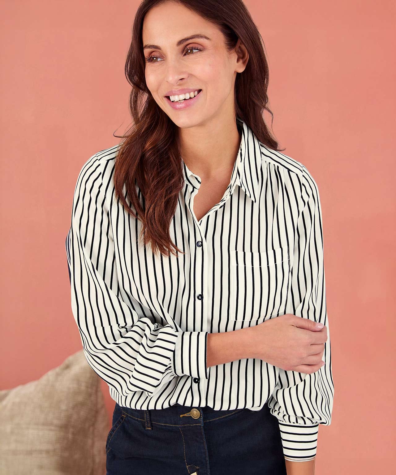 Damart Print Crepe Shirt Damart Print Crepe Shirt