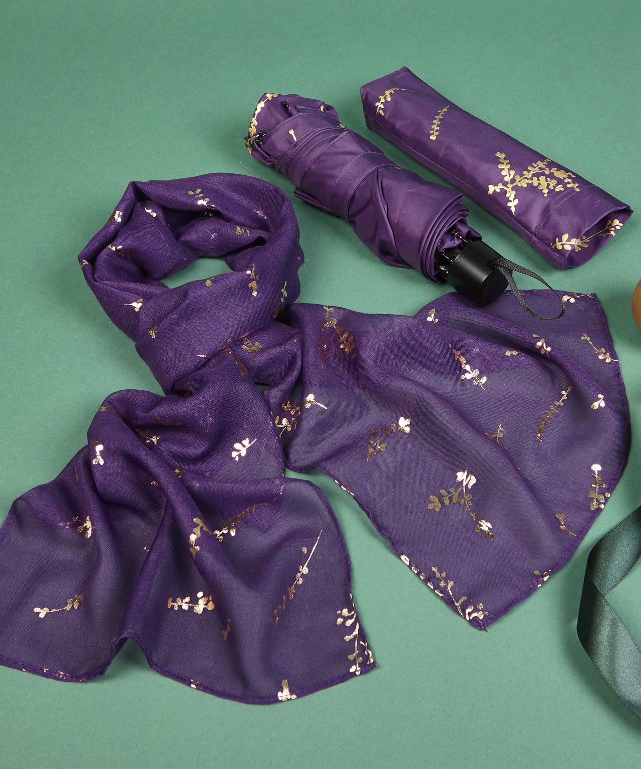 Damart Umbrella with printed foil scarf