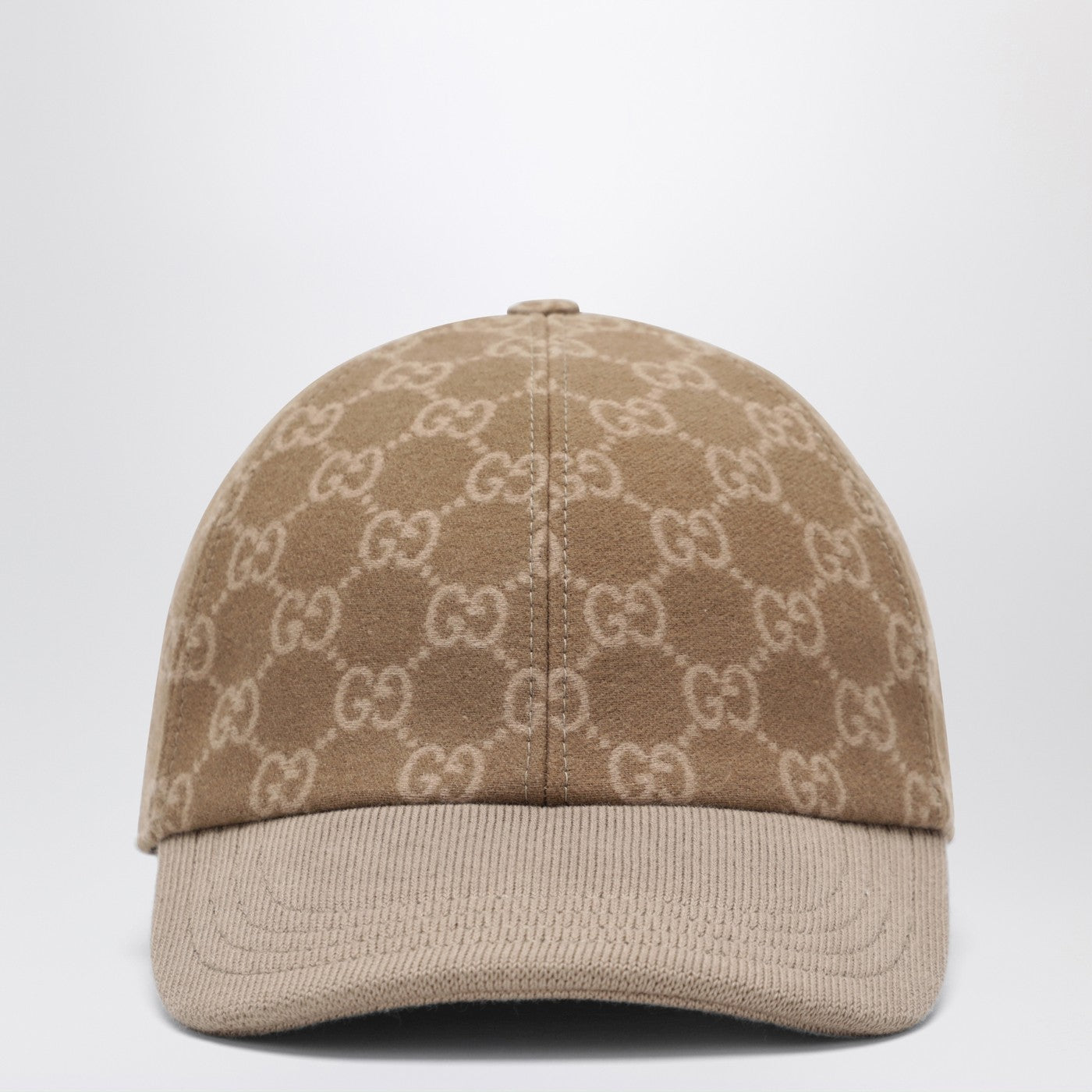 Beige GG knit fabric baseball cap Beige GG knit fabric baseball cap