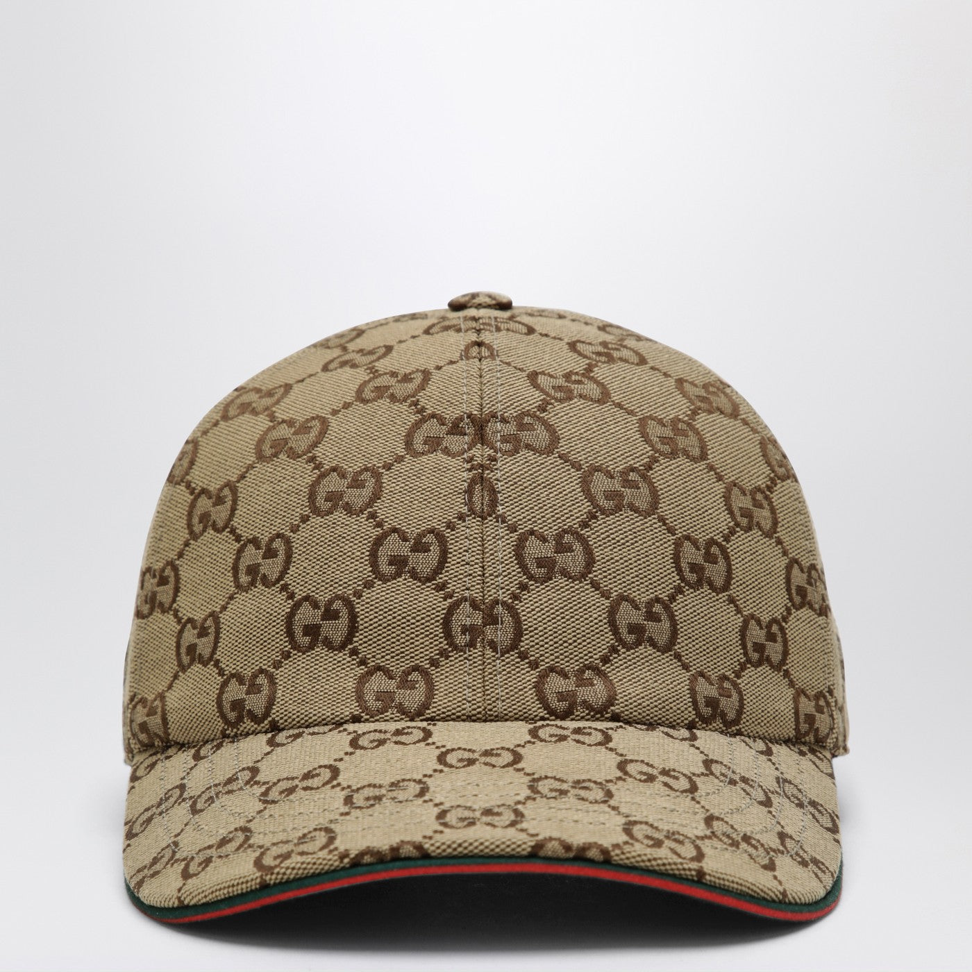 Baseball cap in beigedark brown GG fabric