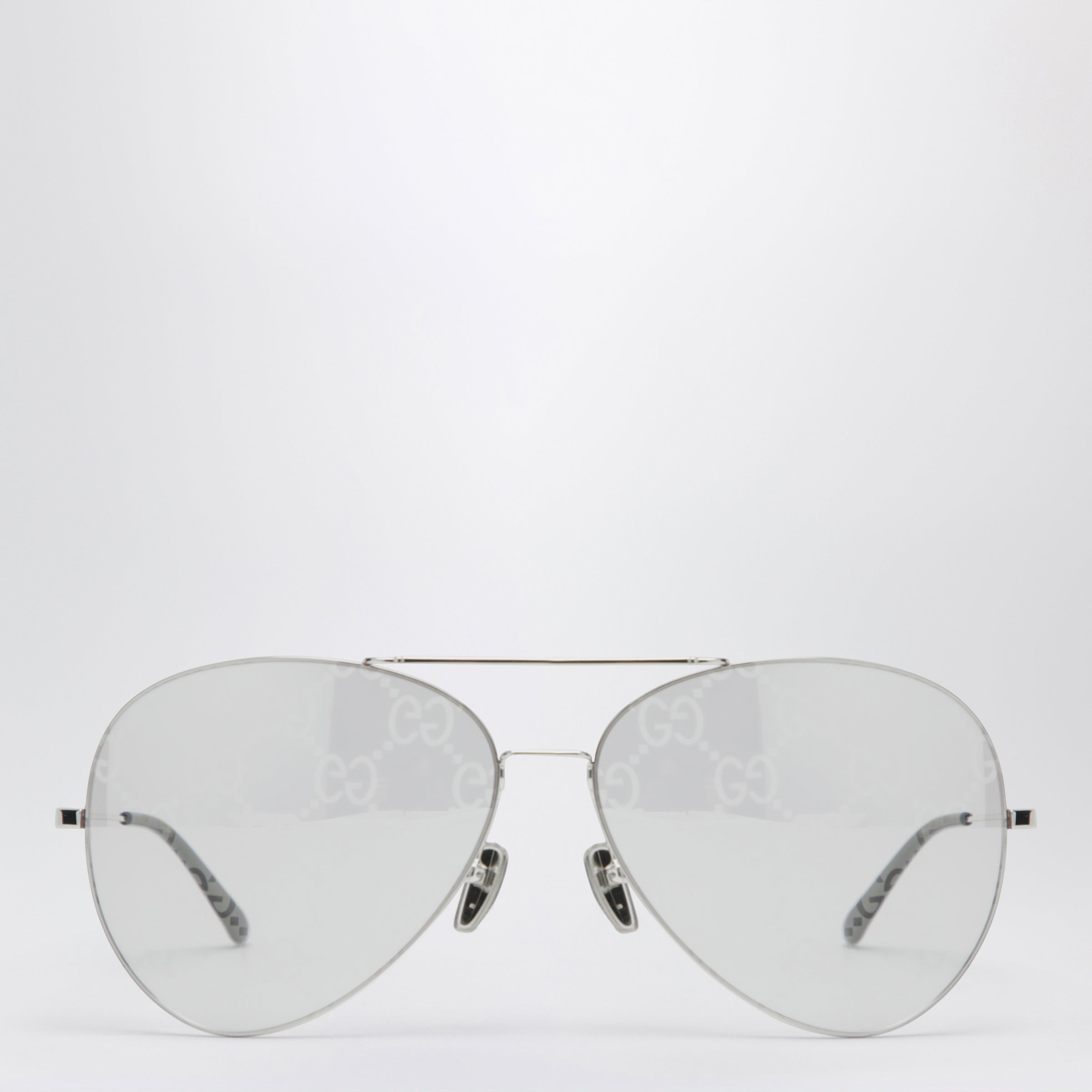 Silver pilot sunglasses