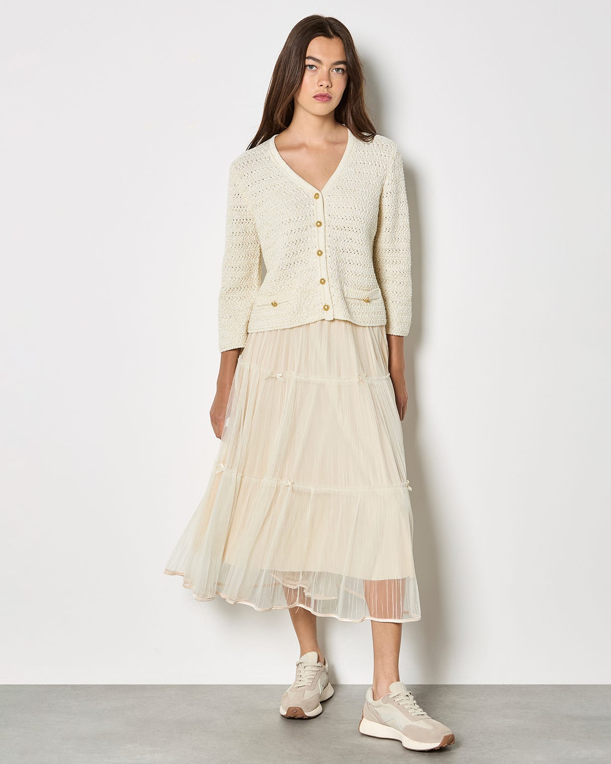 Damart Apricot Classic Cardigan Damart Apricot Classic Cardigan
