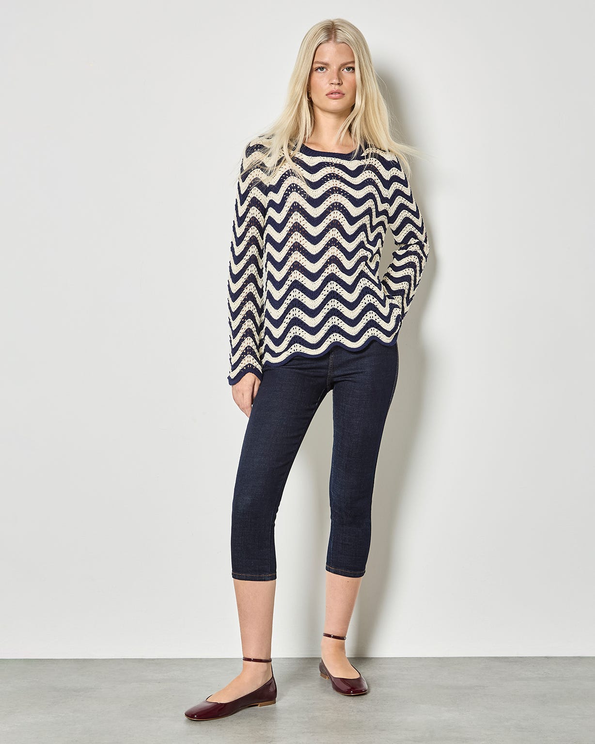 Damart Apricot Pointelle Jumper Damart Apricot Pointelle Jumper