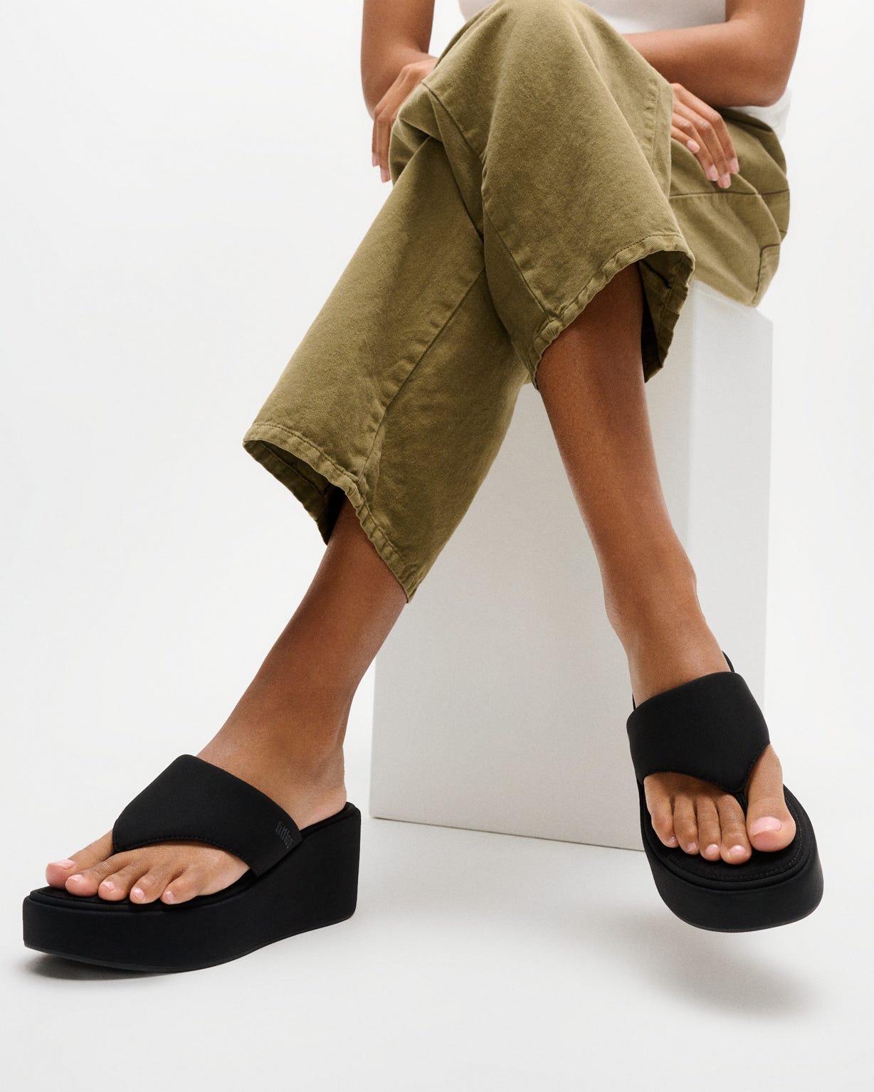 Damart Fitflop Platfforms Wedge Toe Post Sandals