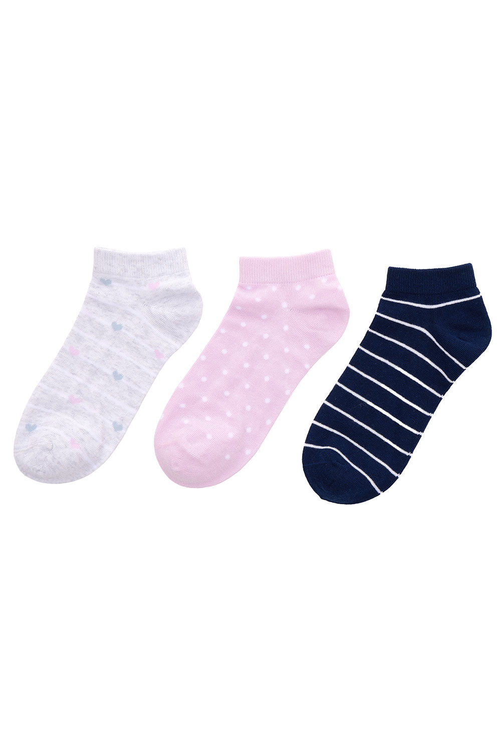Bonmarche Pack Heart And Spot Trainer Socks Bonmarche Pack Heart And Spot Trainer Socks