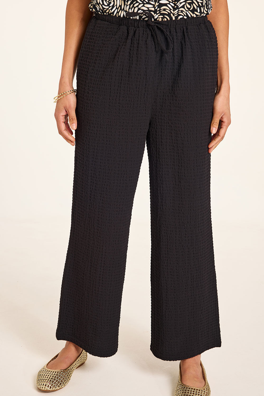 Bonmarche Bubble Texture Wide Leg Trousers