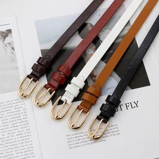 Faux Leather Thin Belt Coffee Faux Leather Thin Belt Coffee