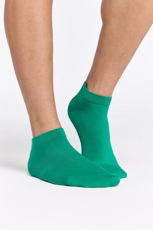 Organic Cotton Trainer Socks Pack – – Bright Green Organic Cotton Trainer Socks Pack – – Bright Green