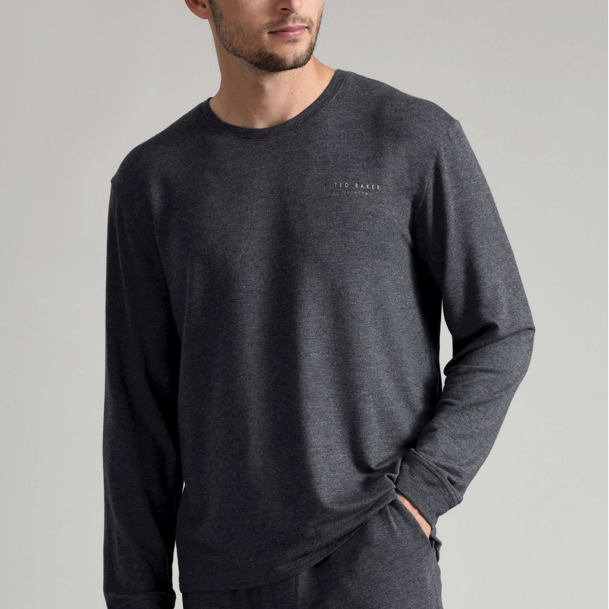 Mens Long Sleeve Luxury Pyjama Top Loungewear Shirt – Green