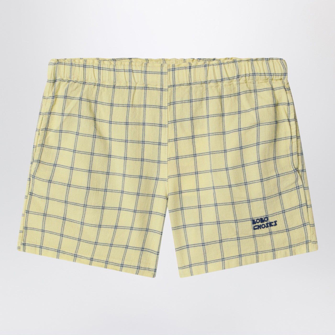 Yellow Shorts with check pattern