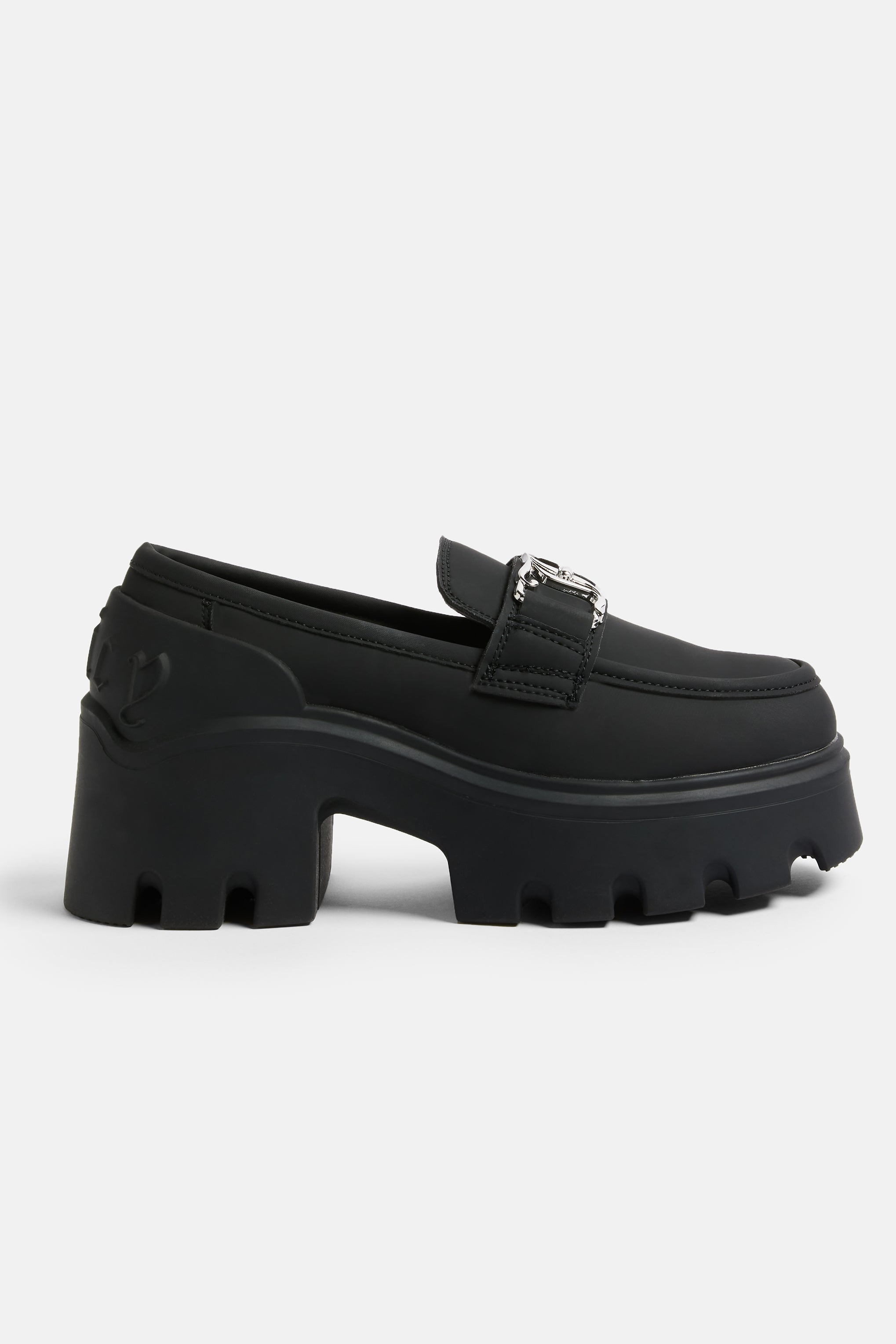 BLACK LEATHER TRACK LOAFER