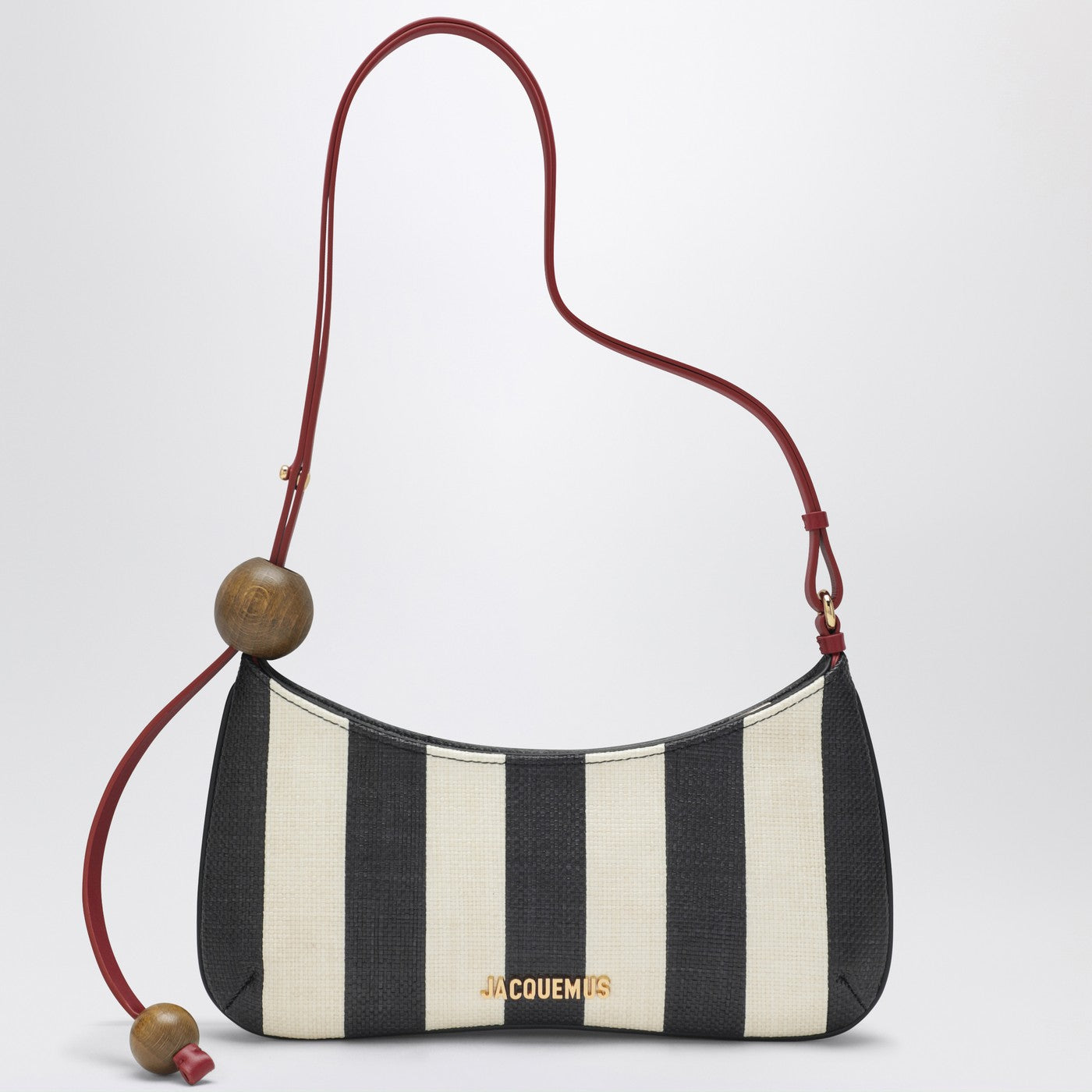 Le Bisou Perle striped blackivory bag