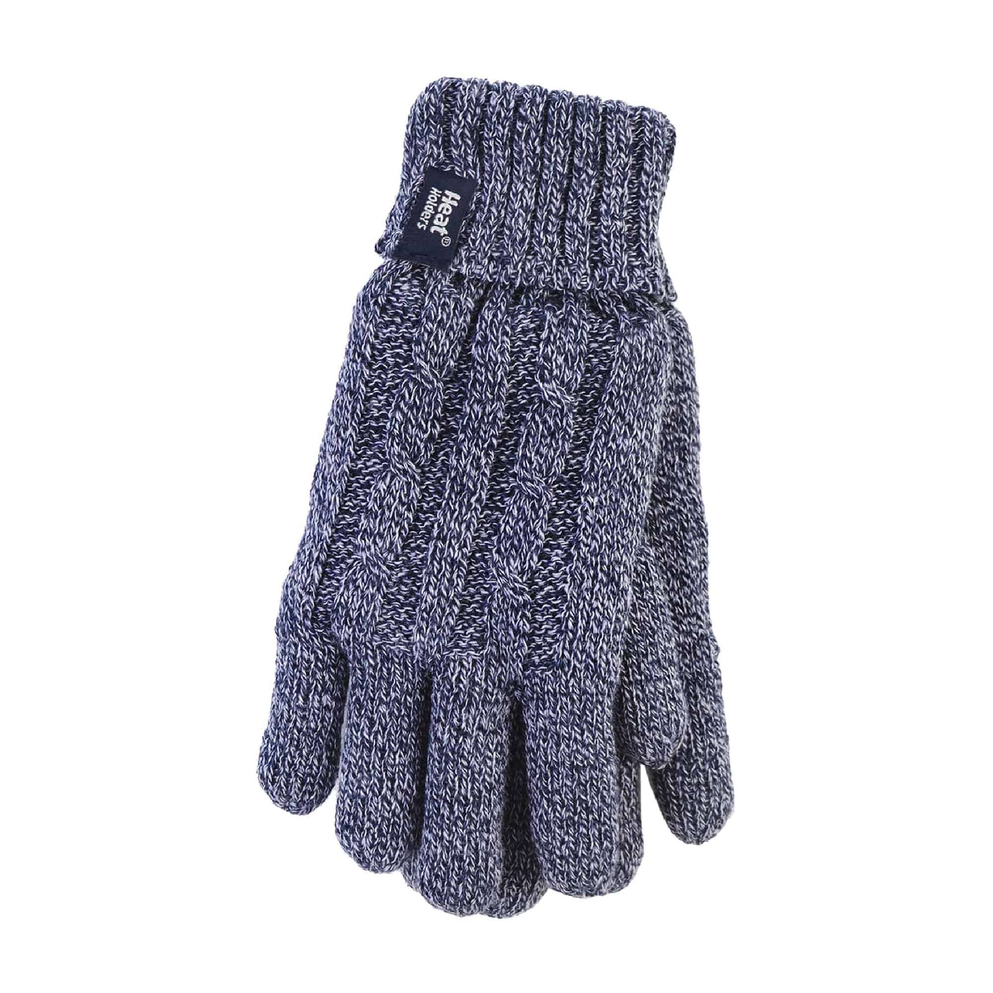Ladies Cable Knit . Tog Fleece Lined Thermal Winter Gloves – SM Blue Ladies Cable Knit . Tog Fleece Lined Thermal Winter Gloves – SM Blue