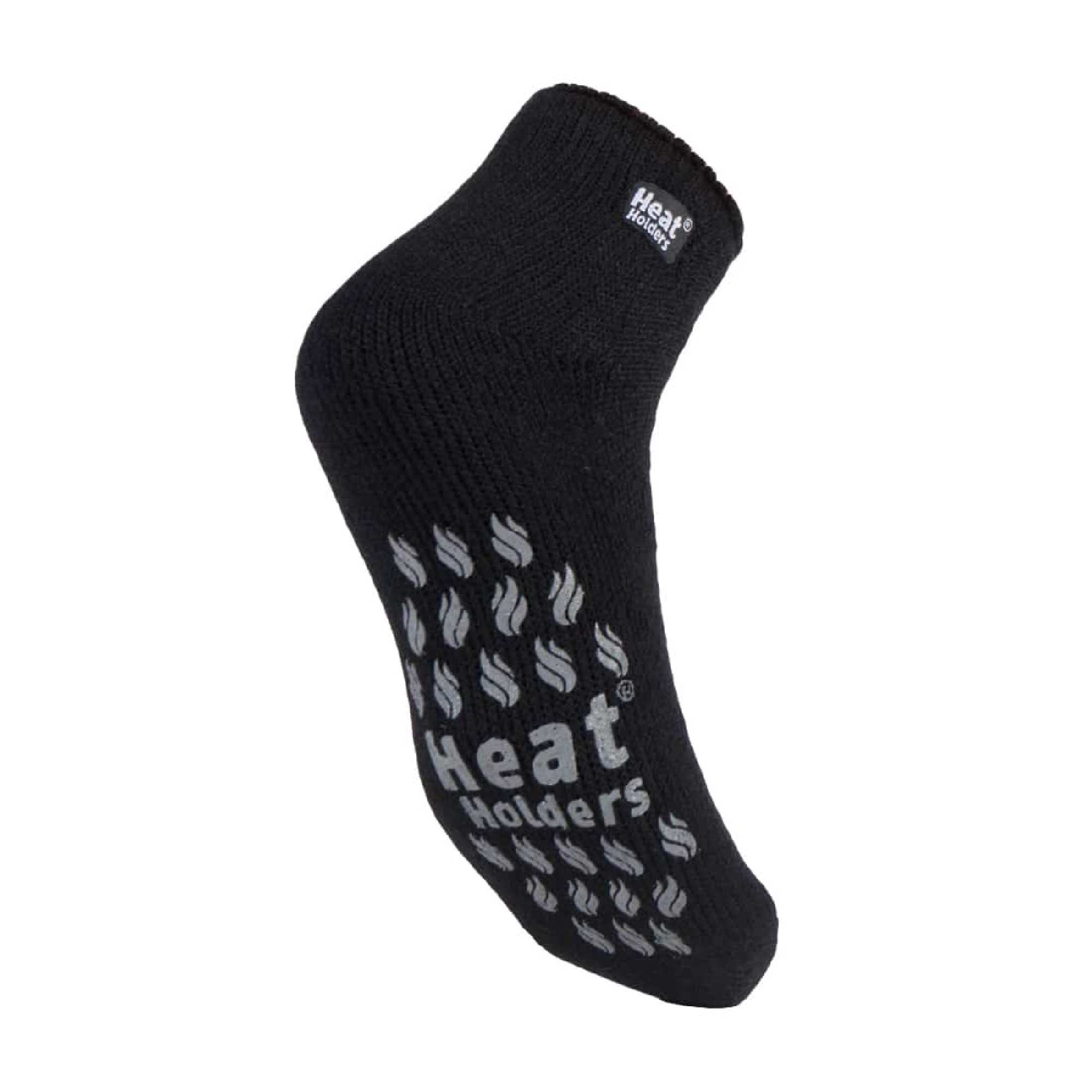 Mens . TOG Non Slip Low Cut Ankle Thermal Slipper Socks Multipack Options – – Black Pack