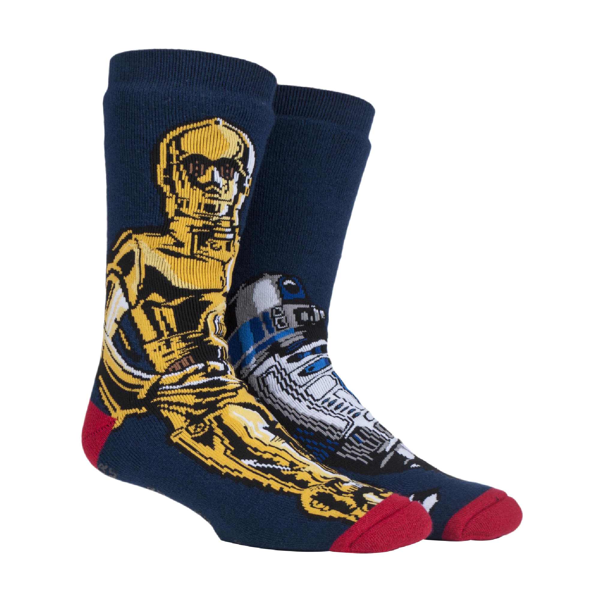 Mens Star Wars Themed Novelty Thermal Slipper Socks – – R-D C-P