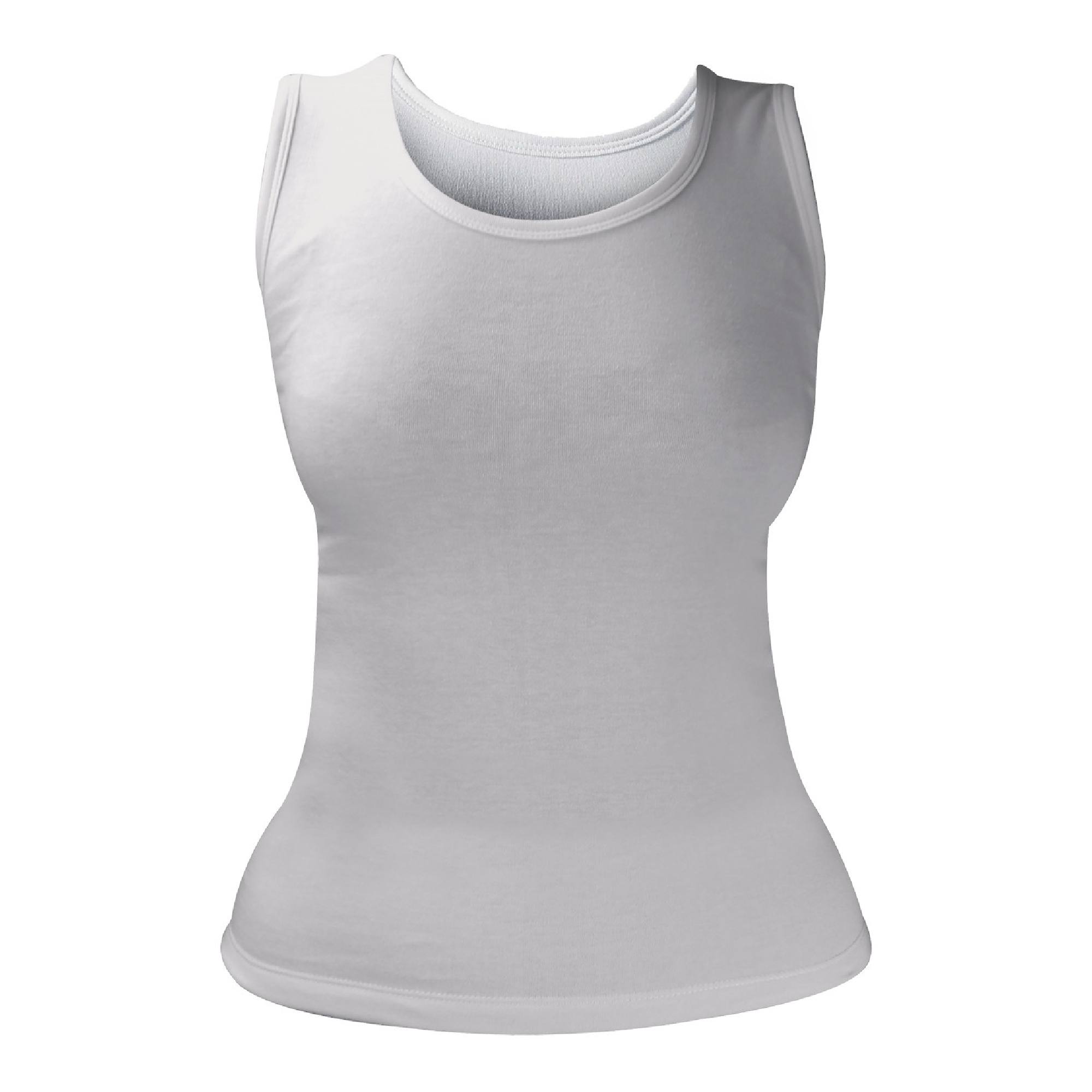 Ladies Cotton Thermal Underwear Sleeveless Vest – Large White