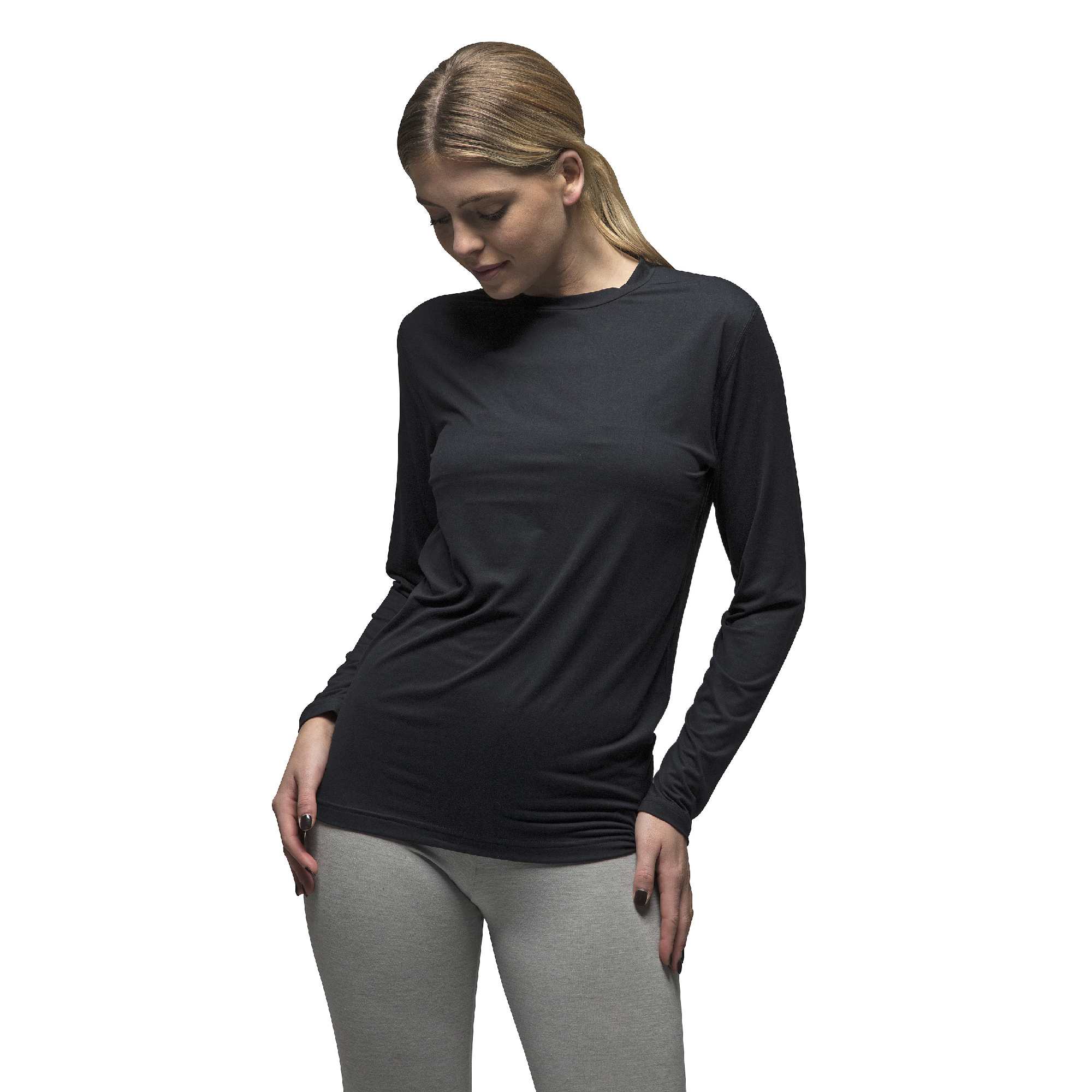 Ladies Fleece Lined Base Layer Thermal Long Sleeve Top – Warm