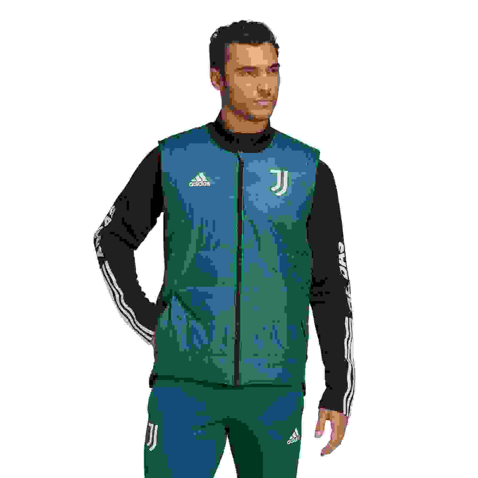 adidas Juventus Condivo Reversible Padded Vest Gilet – Tech Green Black adidas Juventus Condivo Reversible Padded Vest Gilet – Tech Green Black