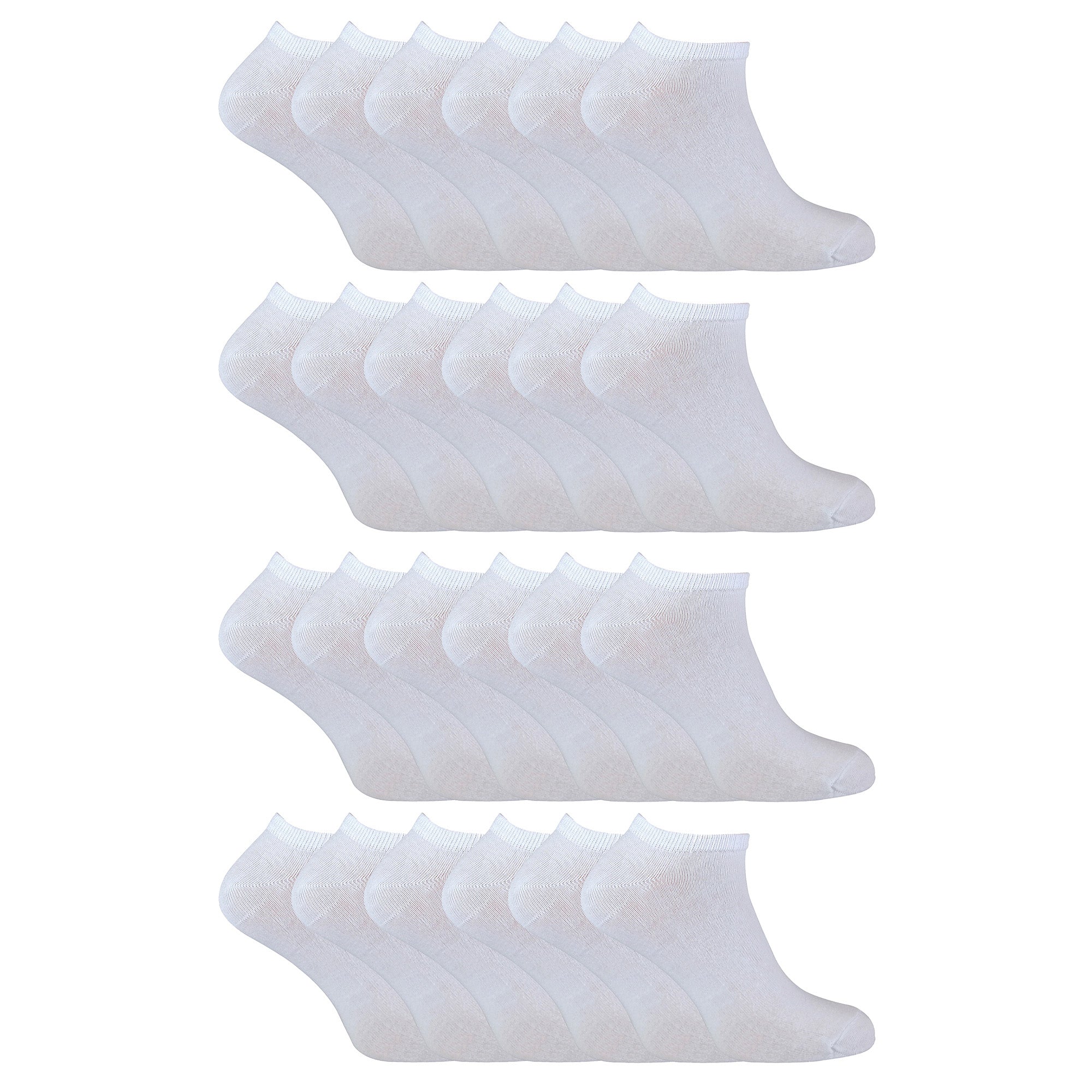 Mens Cotton Low Cut Trainer Socks Multipack Options – – White Pack Mens Cotton Low Cut Trainer Socks Multipack Options – – White Pack