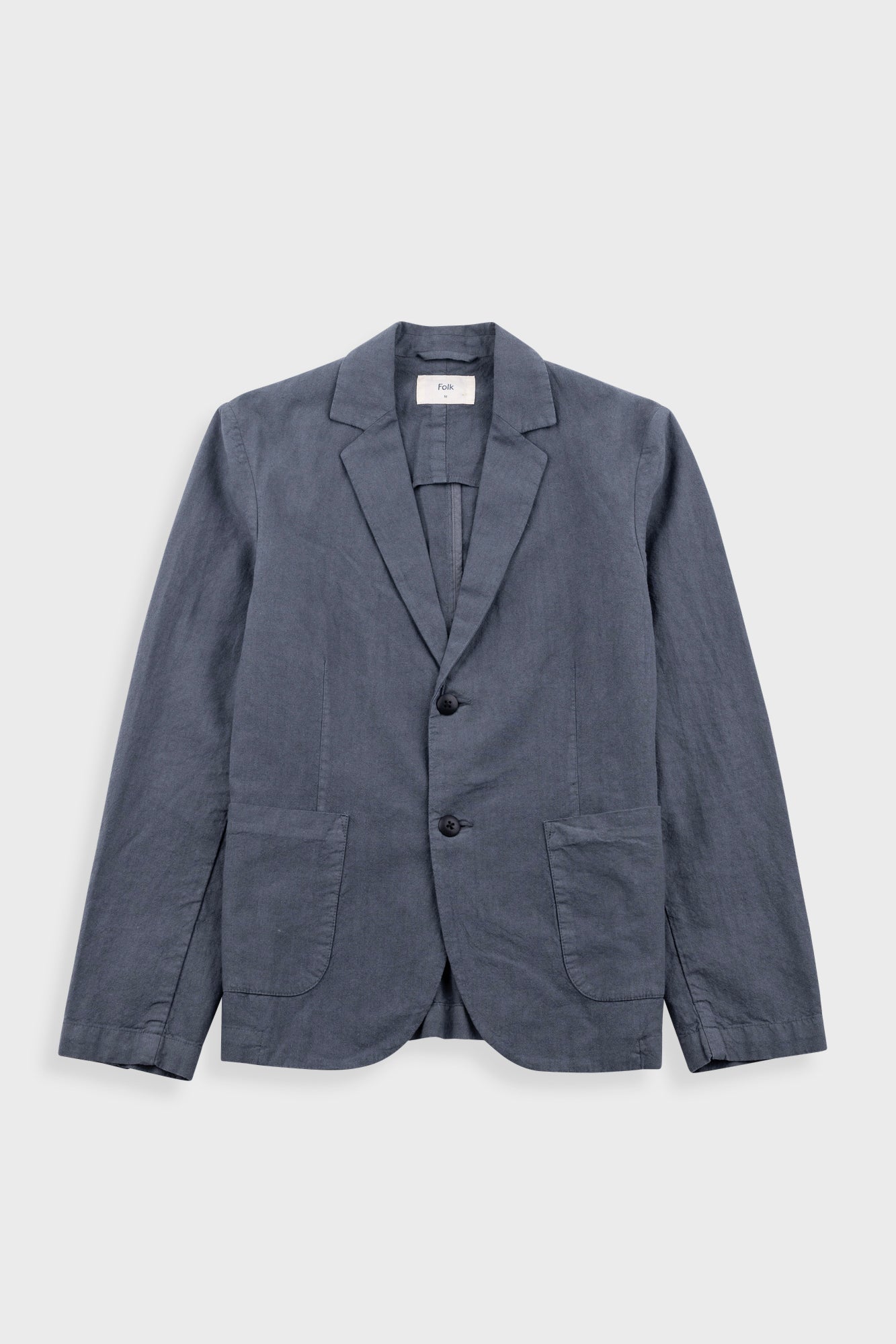 Cotton Linen Blazer – Charcoal