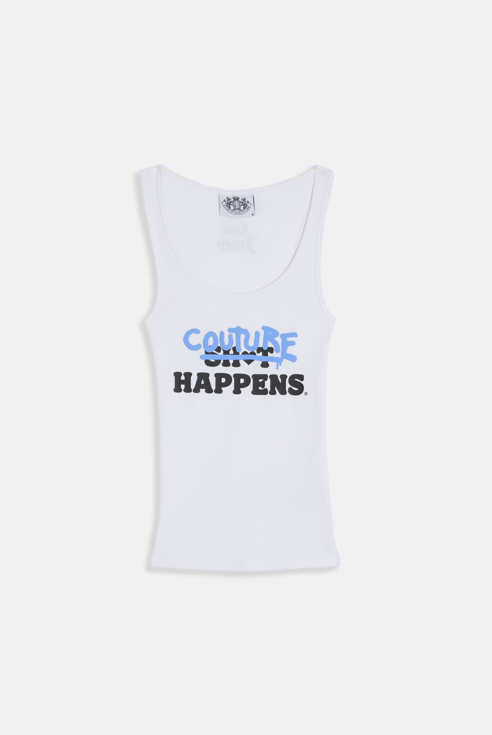 COUTURE HAPPENS WHITE RIB VEST – White COUTURE HAPPENS WHITE RIB VEST – White