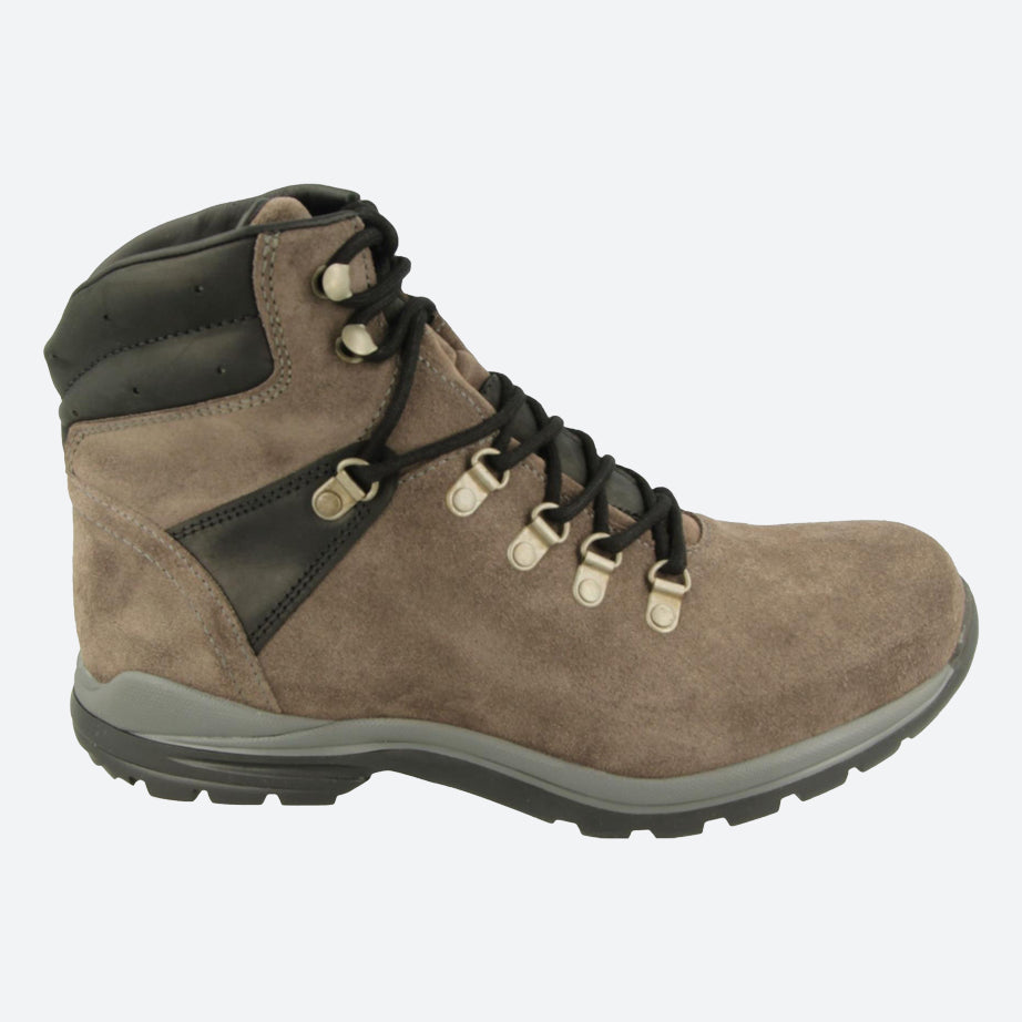 Mens Wide Fit DB Colorado Waterproof Boots, Grey Suede V E – E