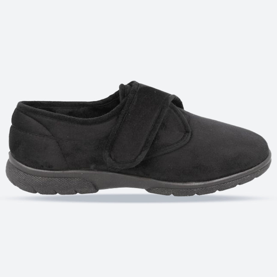 Mens Wide Fit DB Daniel Slippers, Black V E – E Mens Wide Fit DB Daniel Slippers, Black V E – E