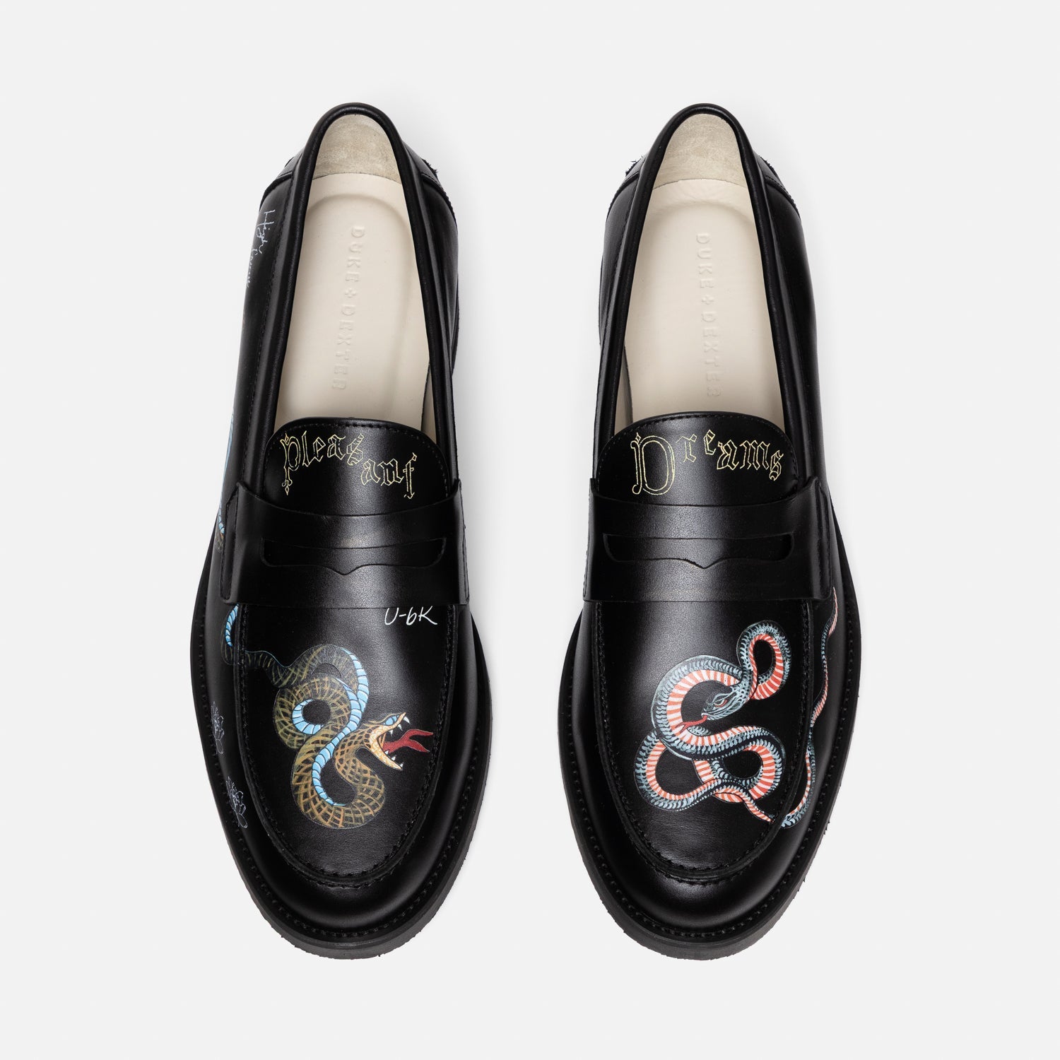 Duke + Dexter, Men’s Wilde Pleasant Dreams Snake Penny Loafer – Men’s, Size